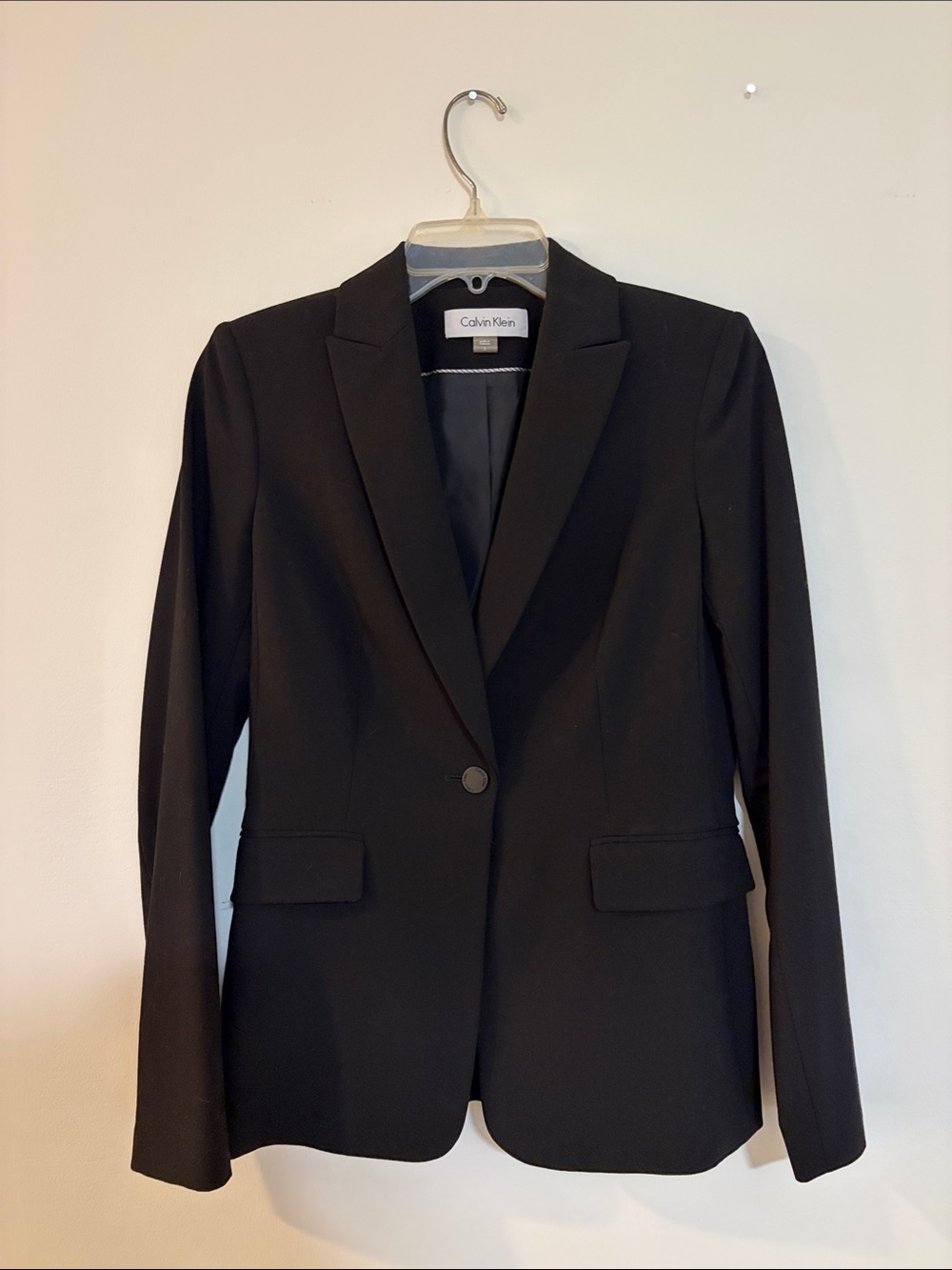 Calvin Klein Women's Black Single-Button Blazer